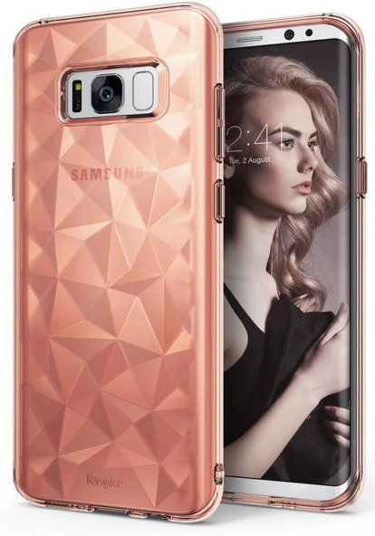 Ringke Air Prism 3D Elmas Yansıması Galaxy S8 Plus ile Uyumlu Kılıf Rose Gold ürün görseli 1