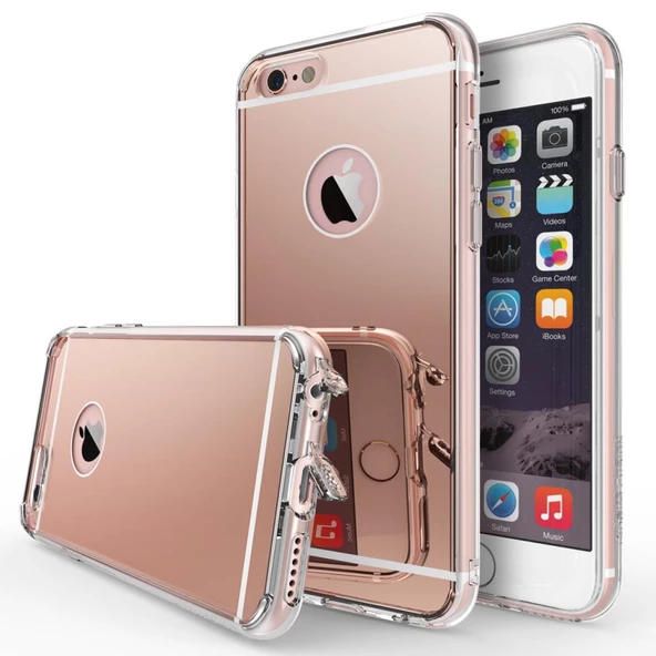 Ringke Mirror Fusion iPhone 6s/ 6 ile Uyumlu Aynalı Kılıf Rose Gold ürün görseli 1