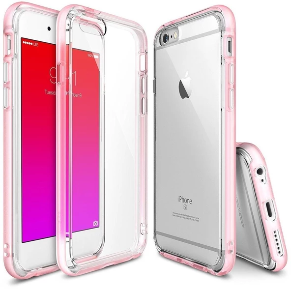 Ringke Frame Frost 6s/ 6 ile Uyumlu Çerçeveli Bumper Kılıf Pink ürün görseli 1