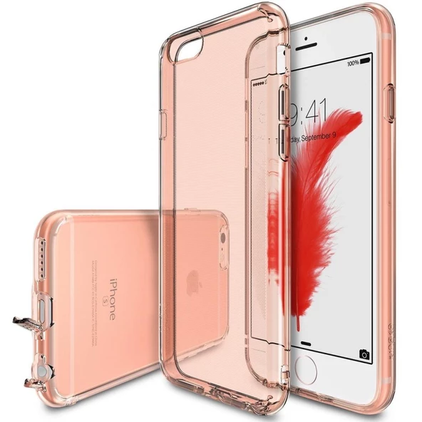 Ringke Air iPhone 6s/ 6 ile Uyumlu KIlıf Rose Gold Ultra Hafif Esnek İnce Renkli Transparan ürün görseli 1