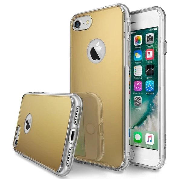 Ringke Mirror Fusion iPhone 7 ile Uyumlu Aynalı Kılıf Royal Gold ürün görseli 1