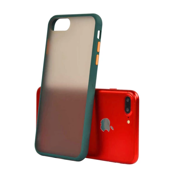 iPhone 7 Plus ile Uyumlu Lent Silikon Kılıf Koyu Yeşil ürün görseli 1