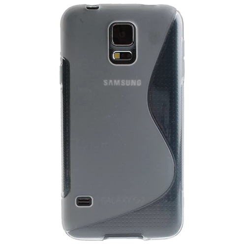 Galaxy S5 G900 ile Uyumlu S Desenli Silikon Kılıf Beyaz ürün görseli 1