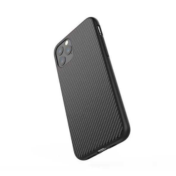 iPhone 11 Pro Max ile Uyumlu X-Doria Dash Air Serisi Karbon Kılıf Siyah ürün görseli 1