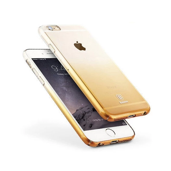 Baseus iPhone 6S Plus / 6 Plus ile Uyumlu Gradient Color Kılıf Gold ürün görseli 1