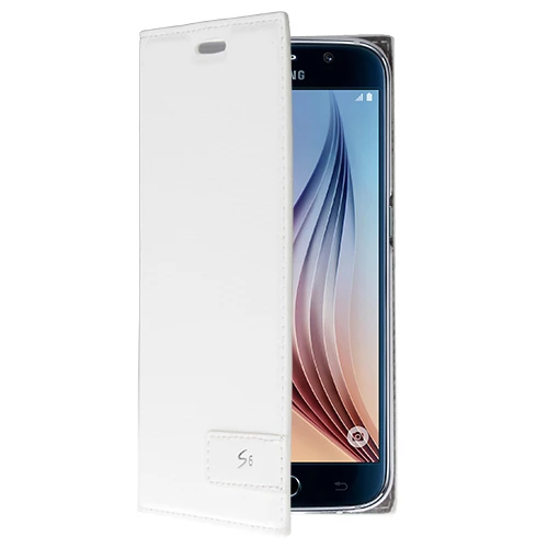 Galaxy S6 ile Uyumlu Kılıf Kapaklı Safir Serisi Beyaz ürün görseli 1