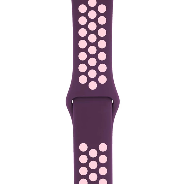 Apple Watch ile Uyumlu 42-44mm Silikon Kayış Mor/Lila ürün görseli 1