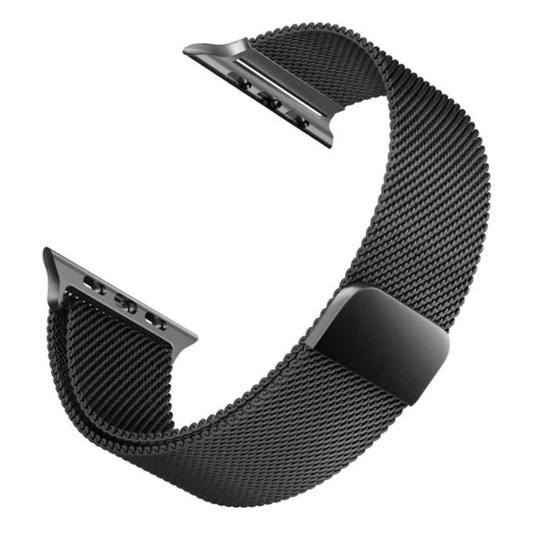 Apple Watch ile Uyumlu 42-44mm Metal Kordon Siyah ürün görseli 1