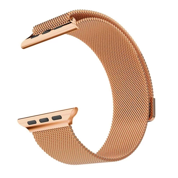 Apple Watch ile Uyumlu 42-44mm Metal Kordon Rose Gold ürün görseli 1