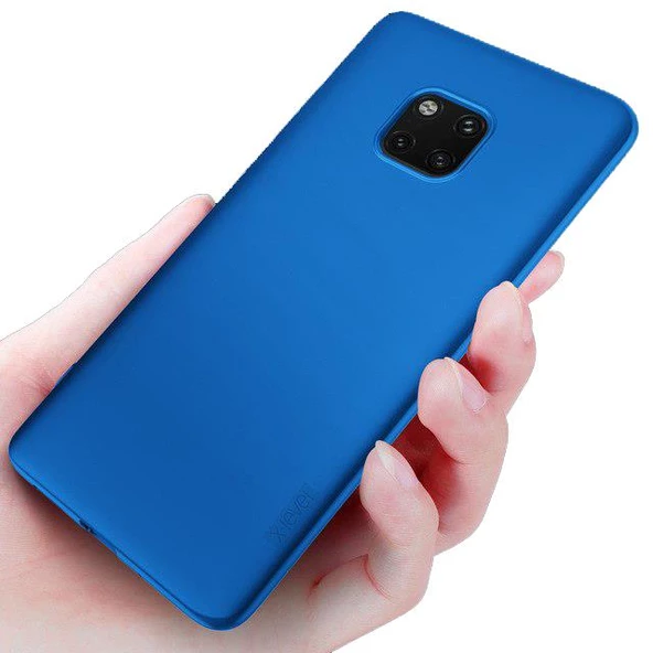 Mate 20 Pro ile Uyumlu Soft Silikon Kılıf Mavi ürün görseli 1