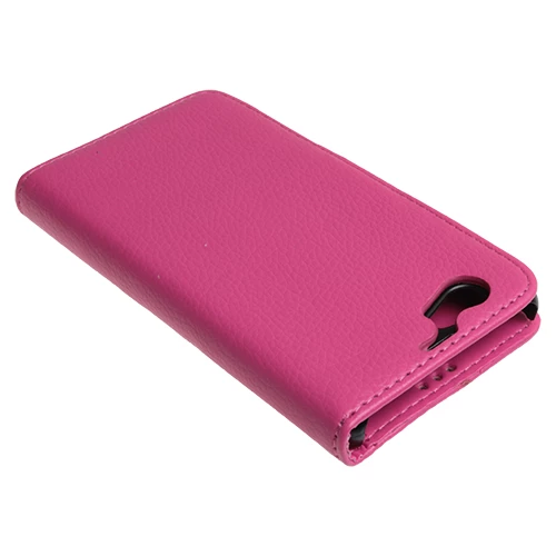 Xperia Z1 Compact ile Uyumlu Kılıf Yan Model Kartlıklı Cüzdanlı Pembe ürün görseli 1
