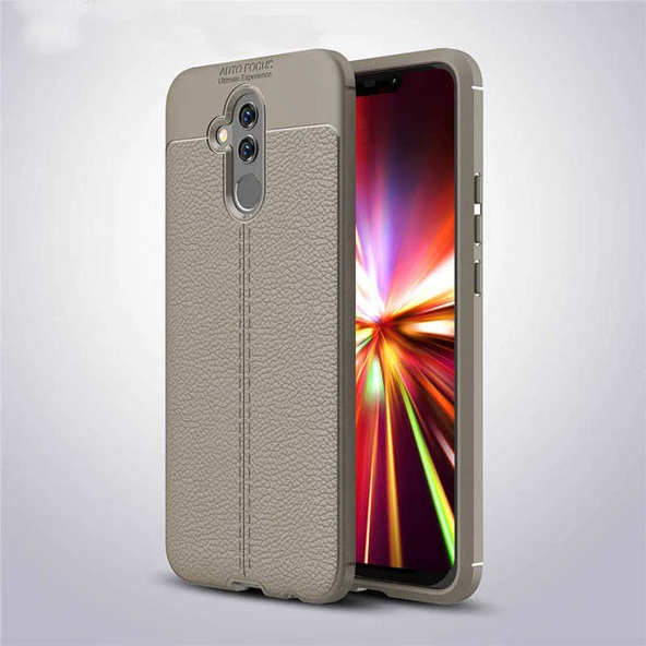 Zore Mate 20 Lite ile Uyumlu Niss Silikon Kılıf Gri ürün görseli 1