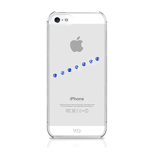 White Diamonds iPhone SE/5S/5 ile Uyumlu Swarovski Sash İce Desenli Kılıf Blue (Out) ürün görseli 1