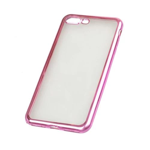 iPhone 7 Plus/8 Plus ile Uyumlu Kılıf Çerçeveli Silikon Pembe ürün görseli 1
