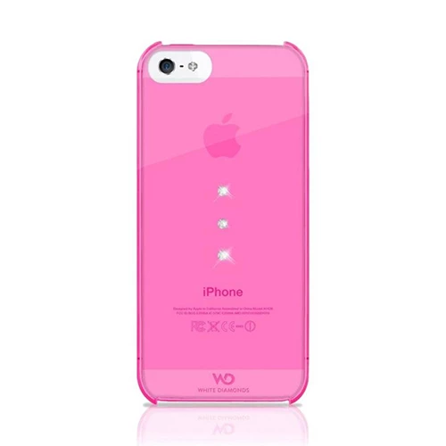 White Diamonds iPhone SE/5S/5 ile Uyumlu Swarovski Trinity Desenli Kılıf Pembe (Out) ürün görseli 1