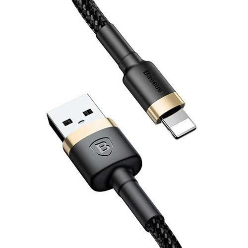 Baseus Lightning 1 Metre Kevlar Kablo Siyah-Altın ürün görseli 1