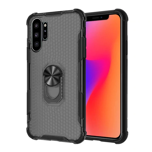 P30 Pro ile Uyumlu Standlı Silikon Kılıf Siyah ürün görseli 1