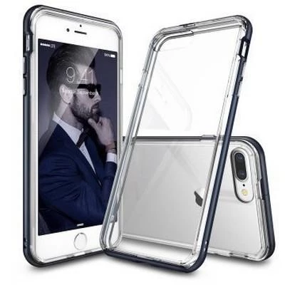 Ringke Frame İphone 7 Plus ile Uyumlu Çerçeveli Bumper Kılıf Metal Slate ürün görseli 1