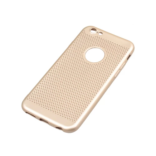 iPhone 6Plus/6SPlus ile Uyumlu Rubber Delikli Silikon Kılıf Gold ürün görseli 1