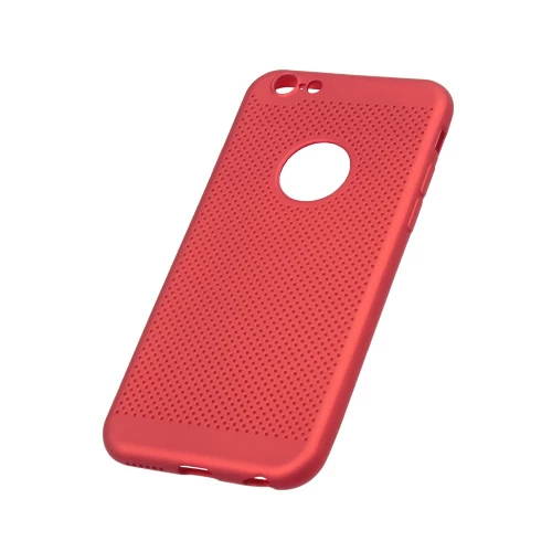 iPhone 6Plus/6SPlus ile Uyumlu Rubber Delikli Silikon Kılıf Kırmızı ürün görseli 1