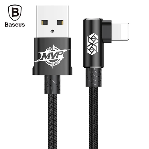 Baseus Lightning 1 Metre MVP Kablo Siyah - Resim 2