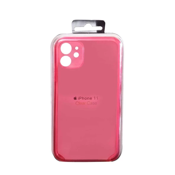 iPhone 11 ile Uyumlu Şeffaf Kılıf Pembe ürün görseli 1