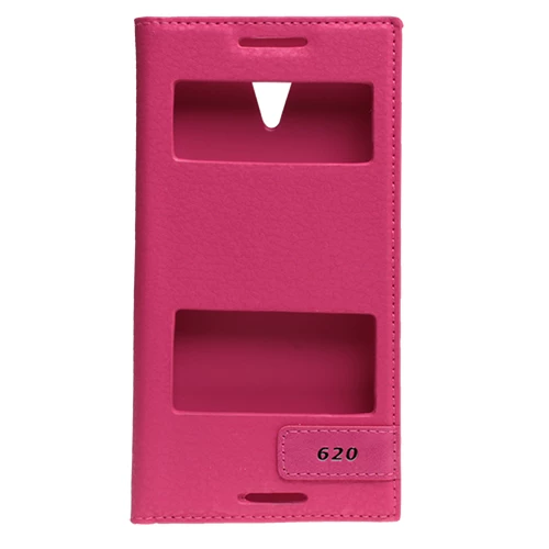Desire 620 ile Uyumlu Kılıf Pencereli Kapaklı Safir Serisi Pembe ürün görseli 1