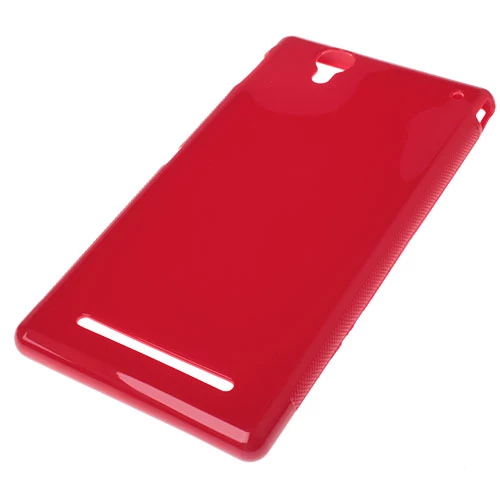 Xperia T2 Ultra ile Uyumlu Silikon Kılıf Kırmızı ürün görseli 1