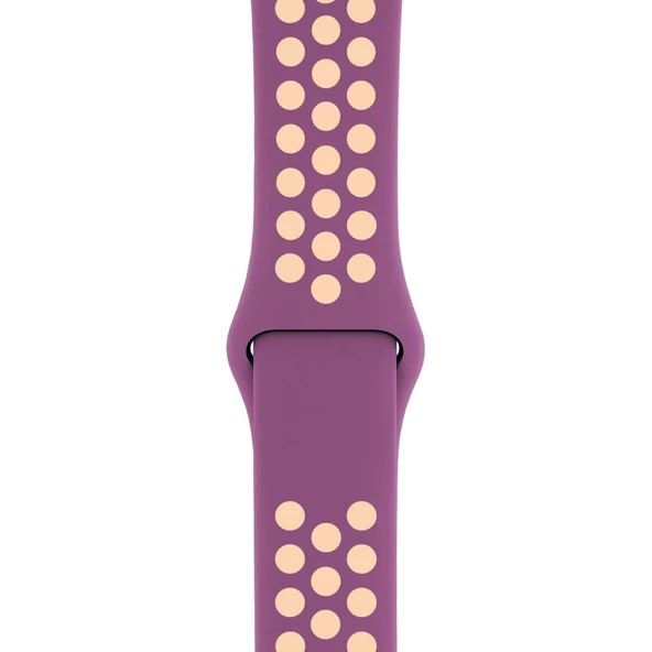 Apple Watch ile Uyumlu 42-44mm Silikon Kayış Açık Mor/Lila ürün görseli 1