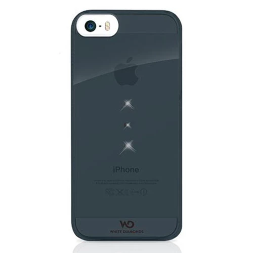 White Diamonds iPhone SE/5S/5 ile Uyumlu Swarovski Trinity Desenli Kılıf Siyah (Out) ürün görseli 1