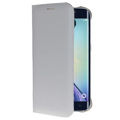 Galaxy S6 Edge ile Uyumlu Flip Wallet (Suni Deri) Beyaz ürün görseli 1