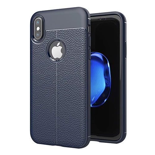 Zore iPhone X ile Uyumlu Kılıf Niss Silikon Lacivert ürün görseli 1