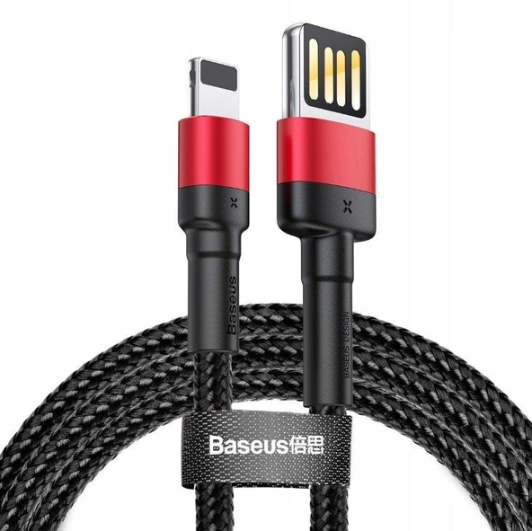 Baseus Special Edition iPhone ile Uyumlu 2.4A Hızlı Şarj Halat Usb Kablo-Siyah-CALKLF-G91 ürün görseli 1