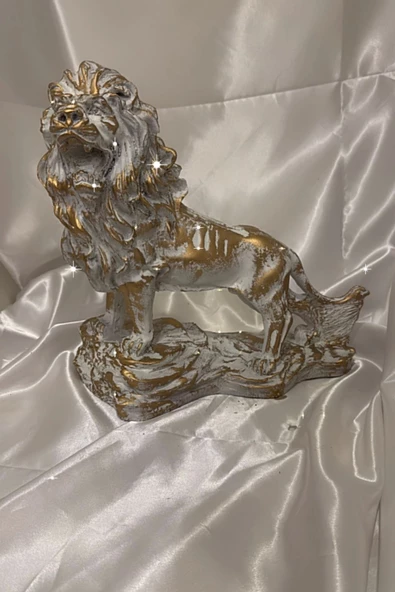 Aslan Kukreyen Aslan Galatasaray Biblosu Beyaz Gold Eskitme ürün görseli 1
