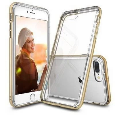 Ringke Frame İphone 7 Plus ile Uyumlu Çerçeveli Bumper Kılıf Royal Gold ürün görseli 1