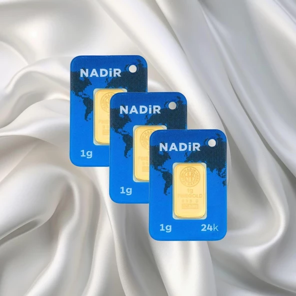3 ADET 1 GR 24 AYAR NADİR GRAM ALTIN ürün görseli 1