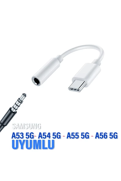 Samsung A53 A54 A55 A56 Type C 3.5mm Çevirici Jack Aparat Kulaklık Dönüştürücü Type-C ürün görseli 1