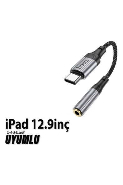 iPad 12.9inç 3. 4. 5. 6. nesil Uyumlu Kulaklık Dönüştürücüsü Type-C Çevirici Aparat ürün görseli 1