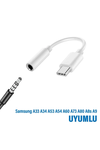 Samsung A33 A34 Uyumlu Kulaklık Girişi Dönüştürcü 3.5 Mm Type C Kulaklık Çevirici Adaptör ürün görseli 1