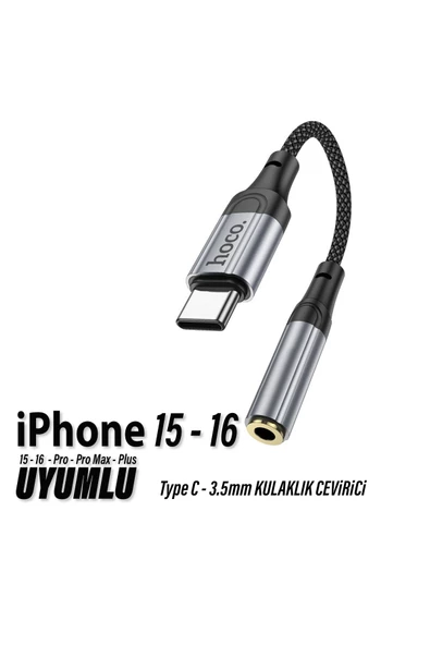 iPhone 15-15 PLUS-15 PRO-15 PRO MAX Kulaklık Dönüştürücüsü Type-C Çevirici Aparat ürün görseli 1