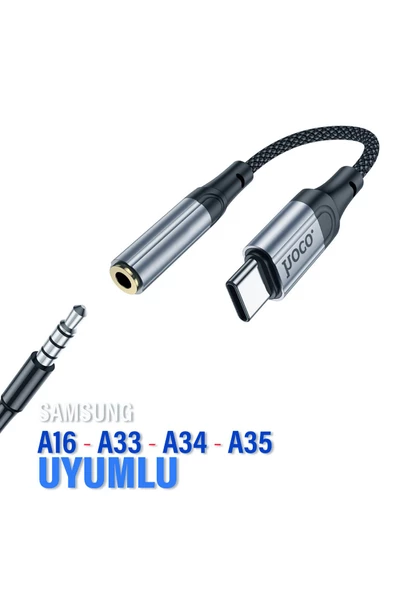 Samsung A16 A33 A34 A35 Typec Kulaklık Dönüştürücü Type-C 3.5mm Çevirici Jack Aparat ürün görseli 1