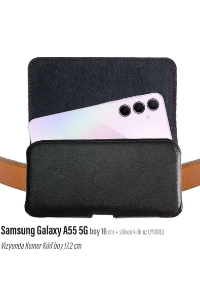 Samsung A55 Kemer Kılıfı Kapaklı Bel Çanta Kemer Kılıf ürün görseli 1
