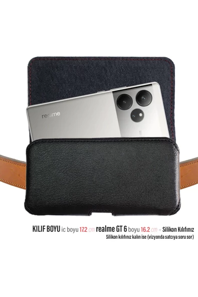 realme GT 6  Kemer Kılıf Kapaklı Bel Kemer Kılıfı ürün görseli 1