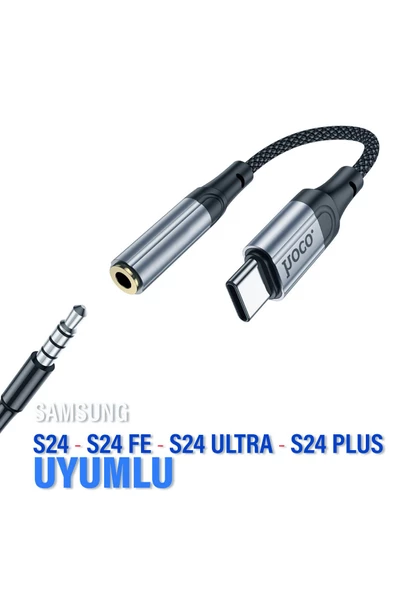 Samsung S24- S24 FE- S24Ultra- S24Plus Typec Kulaklık Dönüştürücü Jack Aparat Çevirici Type-C 3.5mm ürün görseli 1