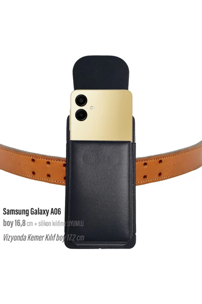 Samsung Galaxy A06 Kemer Kılıfı Kapaklı Bel Çanta Kemer Kılıf ürün görseli 1