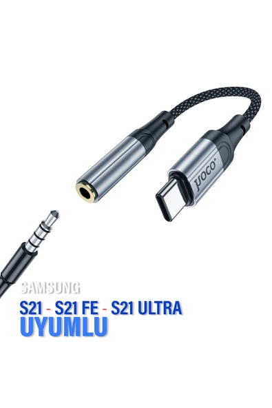 Samsung S21 - S21 FE - S21 Ultra  TypeC 3.5mm Çevirici Jack Aparat Kulaklık Dönüştürücü Type-C ürün görseli 1