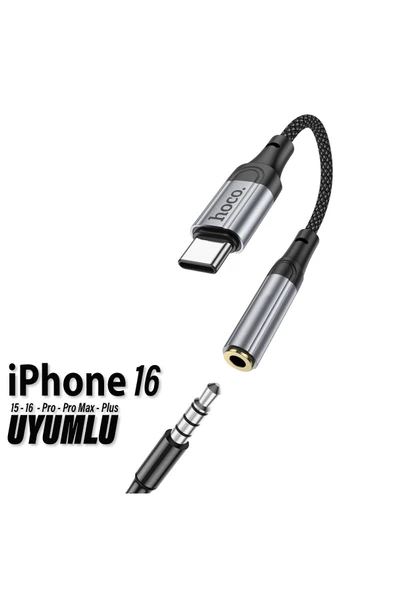 iPhone 16-16 PLUS-16 PRO- 16 PRO MAX Kulaklık Dönüştürücüsü Type-C Çevirici Aparat ürün görseli 1