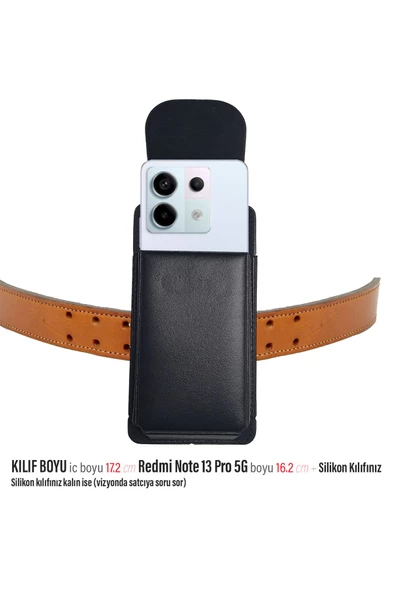 Redmi Note 13 Pro 5G Kemer Kılıf Kapaklı Bel Kemer Kılıfı ürün görseli 1