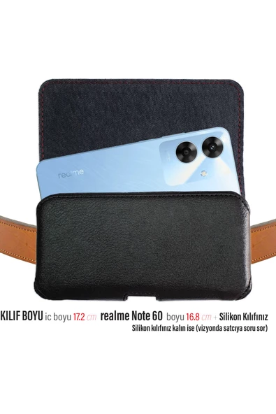 realme Note 60 Kemer Kılıf Kapaklı Bele Takılan Kemer Kılıf ürün görseli 1