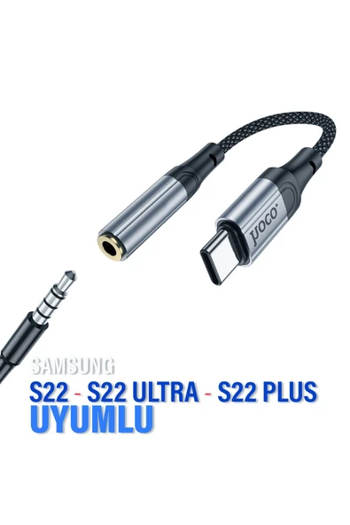 Samsung S22 - S22 Ultra - S22 Plus TypeC 3.5mm Kulaklık Dönüştürücü Çevirici Jack Aparat Type-C ürün görseli 1